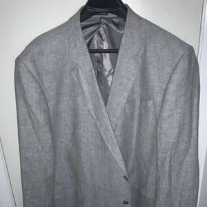Gray suit coat